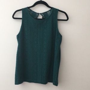 Lace overlay tank top